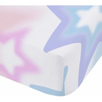 Catherine Lansfield Ombre Stars prostěradlo bílé růžové 135x190