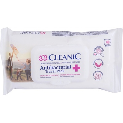 CLEANIC Antibakteriální vlhčené ubrousky 40 ks