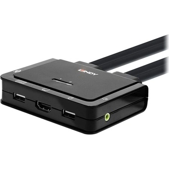 Lindy LINDY 2 портов HDMI 2.0 18G, USB 2.0 KVM суич с Audio (42345)