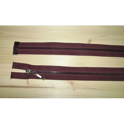 Kostenný zips bordová 3mm deliteľný jednosmerný 40cm