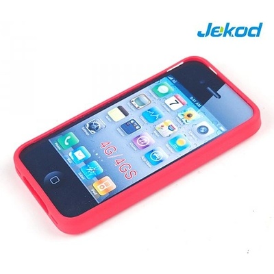 JEKOD Double Color TPU Case Red Apple iPhone 4, 4S