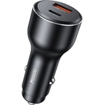 YESIDO Зарядно за Кола USB-C/A, Yesido Y65 100W 5A PD/QC3.0, Черен (Y65)