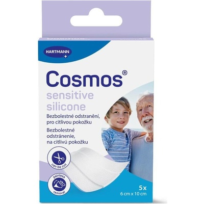 Cosmos Sensitive Silicone 6 x 10 cm ultra jemná náplast 5 ks