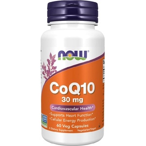 NOW NOW CoQ10 30 mg, 60 Veg Capsules