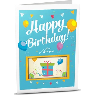 iGreet Картичка iGreet - Подарък изненада, синя (HB012)