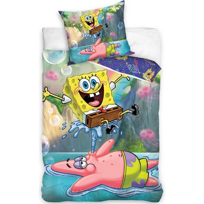 Carbotex bavlna povlečení Sponge Bob Vodotrysk 140x200 70x90