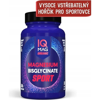 IQ Mag Sport hořčík bisglycinát + vitamin B6 90 kapslí
