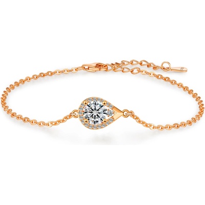 Olivie Stříbrný náramek 1ct 6,5mm Moissanite ROSE 9740