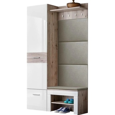Sconto Predsieňová zostava GUSTAVO 2 dub wellington/biela
