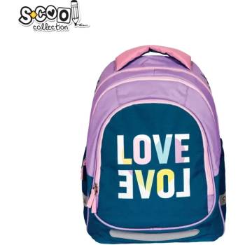 S-Cool Ученическа анатомична раница scool light love