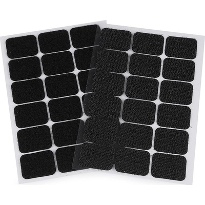 Prima-obchod Suchý zip samolepicí obdélníčky 25x32 mm, barva 2 černá