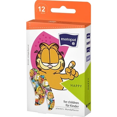 Matopat Happy náplast různé velikosti 12 ks