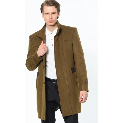 Dewberry PLT8380 MEN'S COAT-STRAIGHT CAMEL