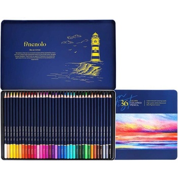 Deli Цветни моливи Finenolo, 36 цвята, в метална кутия (1015120751)