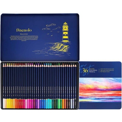 Deli Цветни моливи Finenolo, 36 цвята, в метална кутия (1015120751)