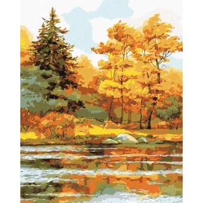 zuty Oranžové duby 40 x 50 cm vypnuté plátno na rám 8596530057734