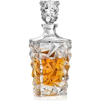 BOHEMIA GLACIER KARAFA 700ML NA WHISKY Z KŘIŠŤÁLOVÉHO SKLA