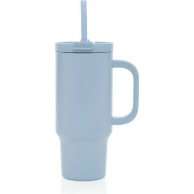 XD Design Uzavíratelný nerez termohrnček s brčkem 480 ml světle modrý
