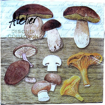 Atelier servítky Huby 33x33cm 20ks