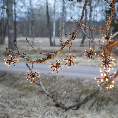 Star trading Venkovní LED světelný řetěz FLOWER CURTAIN 200xLED D.4m černý