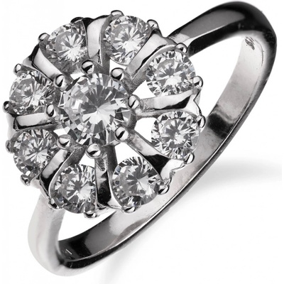 Meucci Stříbrný prsten se zirkonovou ozdobou i SS288R