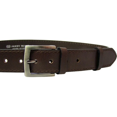 Penny Belts pánský kožený opasek 25-1-40 brown – Sleviste.cz