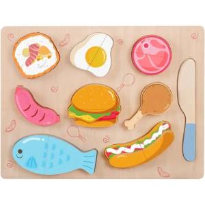RAYA TOYS Sh30171 Дървен пъзел Храни за рязане (sh30171)