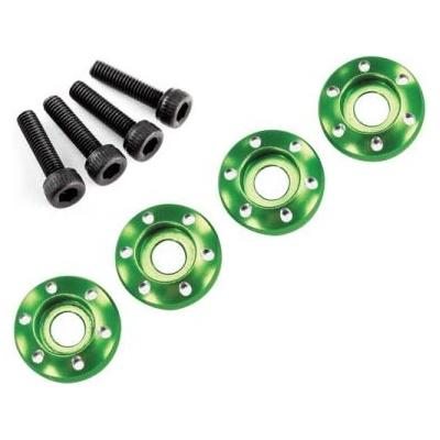 Traxxas алуминиева шайба за диск зелена (4): LaTrax