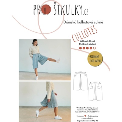 Dámská kalhotová sukně CULLOTES | 32-60 - Anglicky – Sleviste.cz