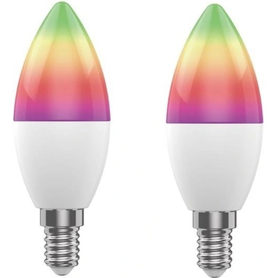Woox Smart sada LED žárovek E14 5W RGB CCT R9075/2pack WiFi Tuya