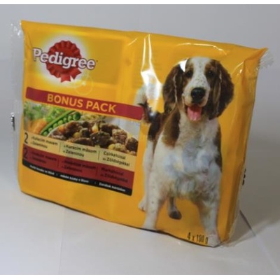 Pedigree Adult hovězí a kuřecí 4 x 100 g