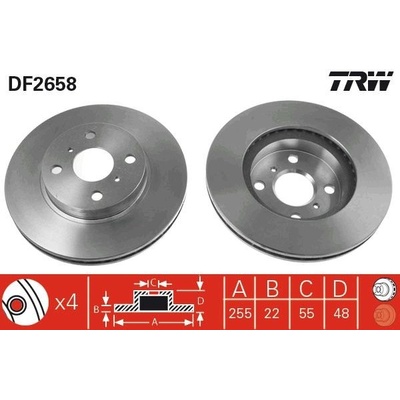 Brzdový kotúč TRW DF2658