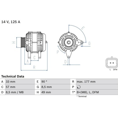Alternátor BOSCH 0 986 080 270