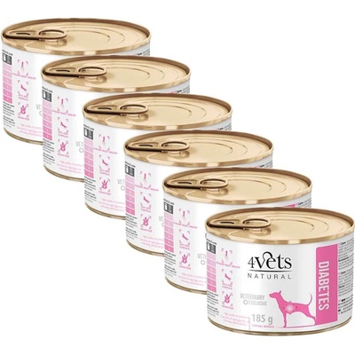 4Vets Natural Veterinary Exclusive Diabetes 6 x 185 g