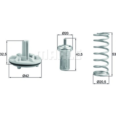Termostat, chladivo MAHLE TX 183 80D