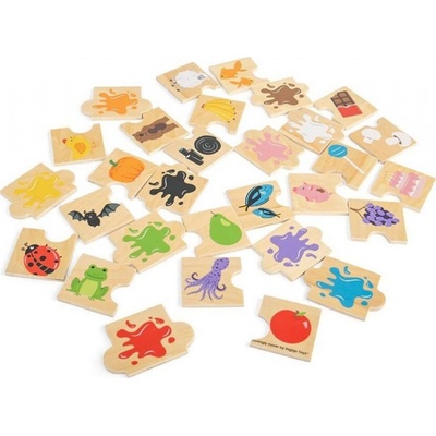 Bigjigs Toys didaktické puzzle Farby