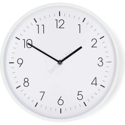Nedis CLWA1226WT - Стенен часовник, с диаметър 30, 8 см, 1xAA, бял (NE0817)