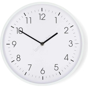 Nedis CLWA1226WT - Стенен часовник, с диаметър 30, 8 см, 1xAA, бял (NE0817)