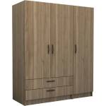 TopMebel Трикрилен гардероб Victoria TopMebel от меламин в орех 150x60x181cm - topmebel - 683,99 лв