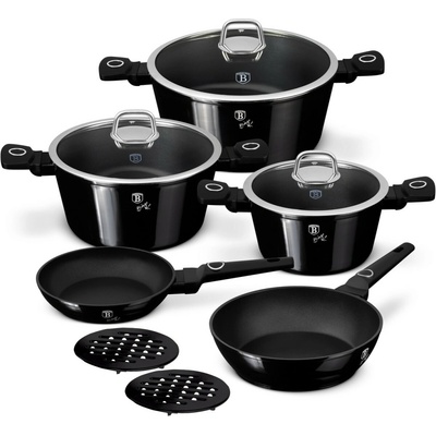 BerlingerHaus Súprava riadu s titánovým povrchom Black Vantage, 10 ks