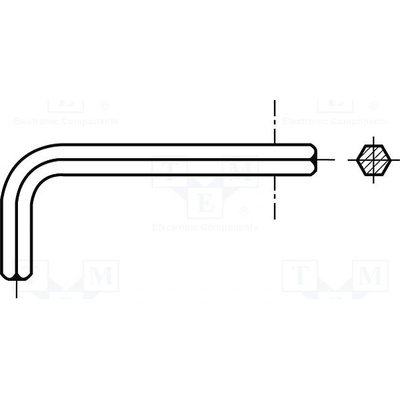 Imbusový klíč Bossard 1411144 HEX 10mm 112mm DIN 911