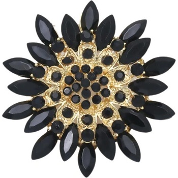 Amparo Miranda Brošňa Kvet AM017 Black