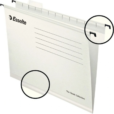 Esselte Závěsné desky A4 Classic bílé 25ks