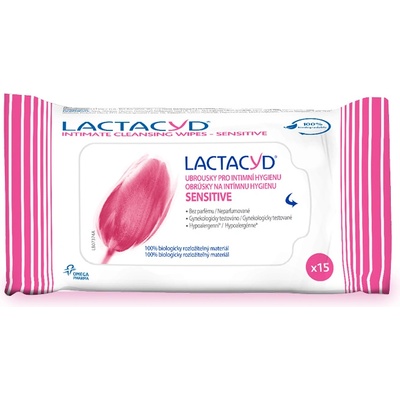 Lactacyd Intimate Cleansing Wipes Sensitive 15pcs