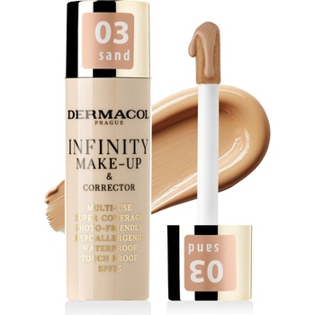 Dermacol Vysoce krycí make-up a korektor Infinity Multi-Use Super Coverage Waterproof Touch 03 Sand 20 g