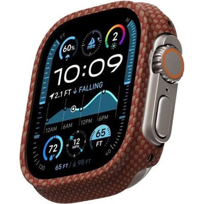 PITAKA Карбонов Калъф за Apple Watch Ultra 49mm, Pitaka Air Sunset Case, Кафяв (AWU2401)
