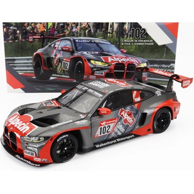 Minichamps BMW 4-series M4 Gt3 Team Walkenhorst Motorsport N 102 24h Nurburgring 2022 Jorg Muller Mario Von Bohlen Ben Tuck Jorn Schmidt Staade Šedo Oranžová 1:18