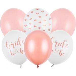 Party Deco Латексови Балони "Bride To Be" 30см - (1 пакет / 6 бр. ) (SB14P-328-000-6)