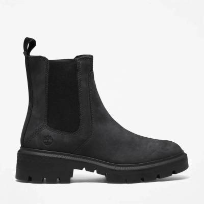 Timberland Дамски ежедневни боти Timberland Women's Cortina Valley Mid Chelsea Boot Casual boots - Jet Black - размер 37 (EU) (126-0264-0112)