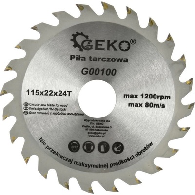 GEKO Kotouč pilový vidiový, 115x22x24T G00100